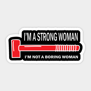 strong woman Sticker